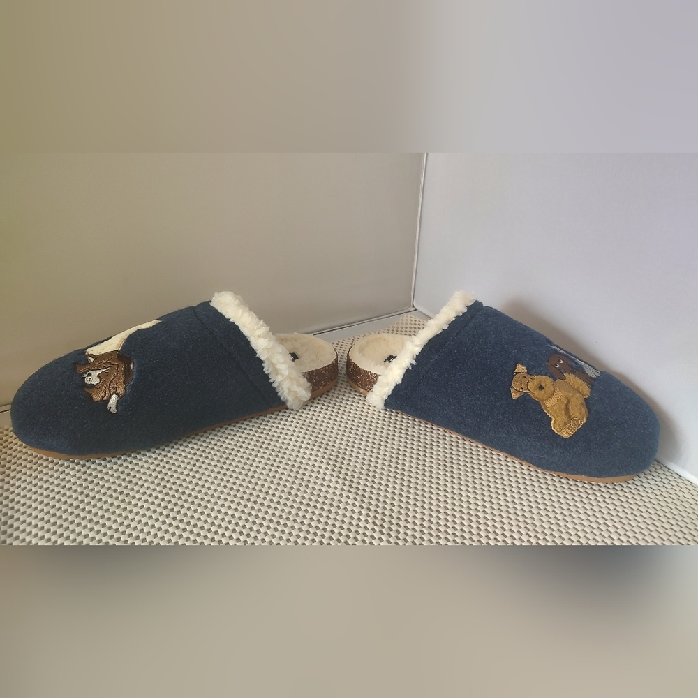 Lands' End Women's Size 9B Slippers Clogs Shoes NWOT Dog Embroidery - Picture 2 of 5